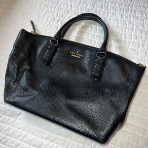 Kate Spade Black Leather Tote Bag
